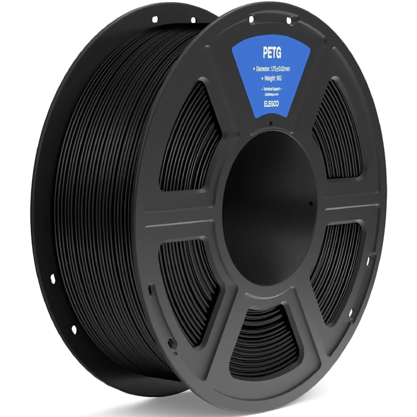 Elegoo PETG, 1.75 мм, 1 кг, черный